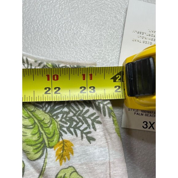 Charter Club Luxury Linen Blend Tank Top Flamingo Palm Print 3X Made In India - Picture 6 of 11